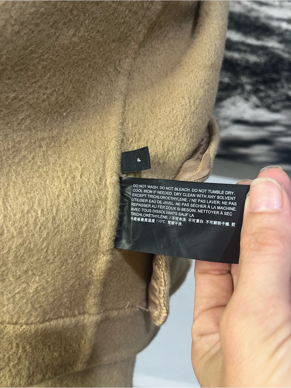 Theory Classic Bomber Jacket in Double-Face Wool-Cashmere Camel Petite - Picture 7 of 10